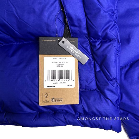 The North Face 1996 Retro Nuptse 700 Lapis Blue Puffer Jacket - Picture 14 of 15